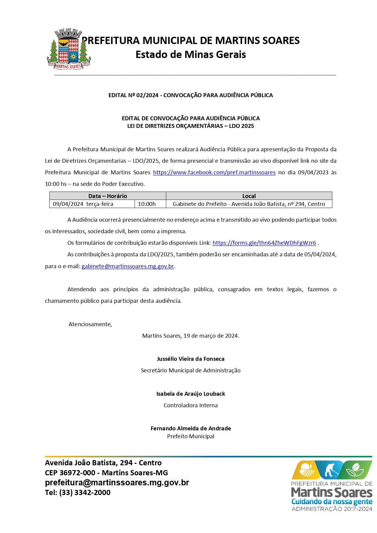 Edital Audiência Pública Nº 002 2024 page 0001